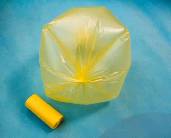 Bolsos de basura plásticos con las manijas plásticas del chaleco de la bolsa de plástico del sello de la estrella de las bolsas de basura plásticas inferiores del sello de la estrella
